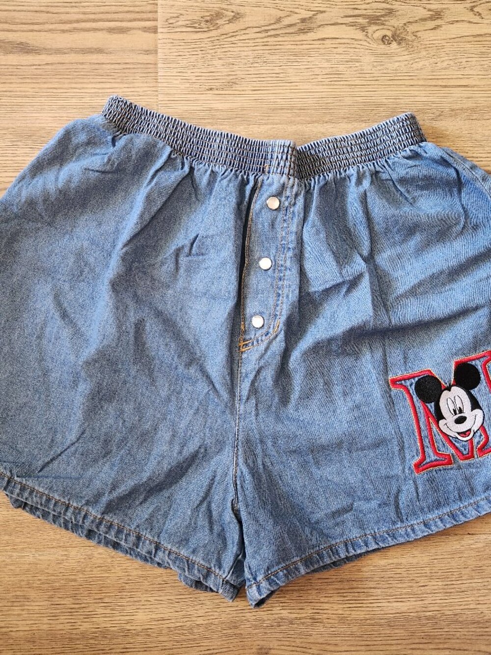 Vtg 90s Mickey Unlimited Embroiderd Shorts